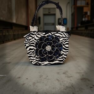1Zebra Print Handbag and matching wallet